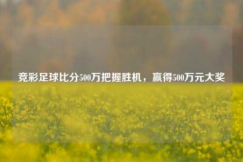 竞彩足球比分500万把握胜机，赢得500万元大奖