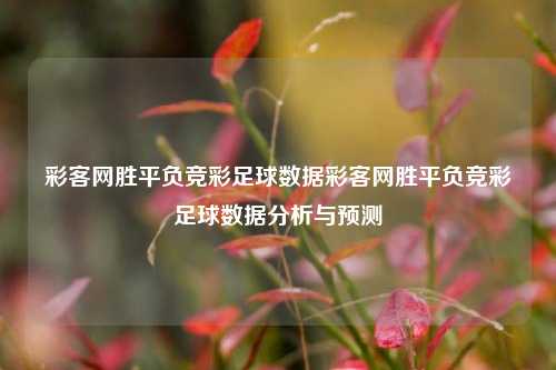 彩客网胜平负竞彩足球数据彩客网胜平负竞彩足球数据分析与预测