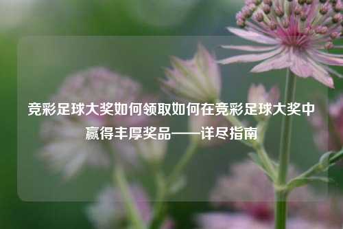 竞彩足球大奖如何领取如何在竞彩足球大奖中赢得丰厚奖品——详尽指南